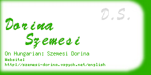 dorina szemesi business card